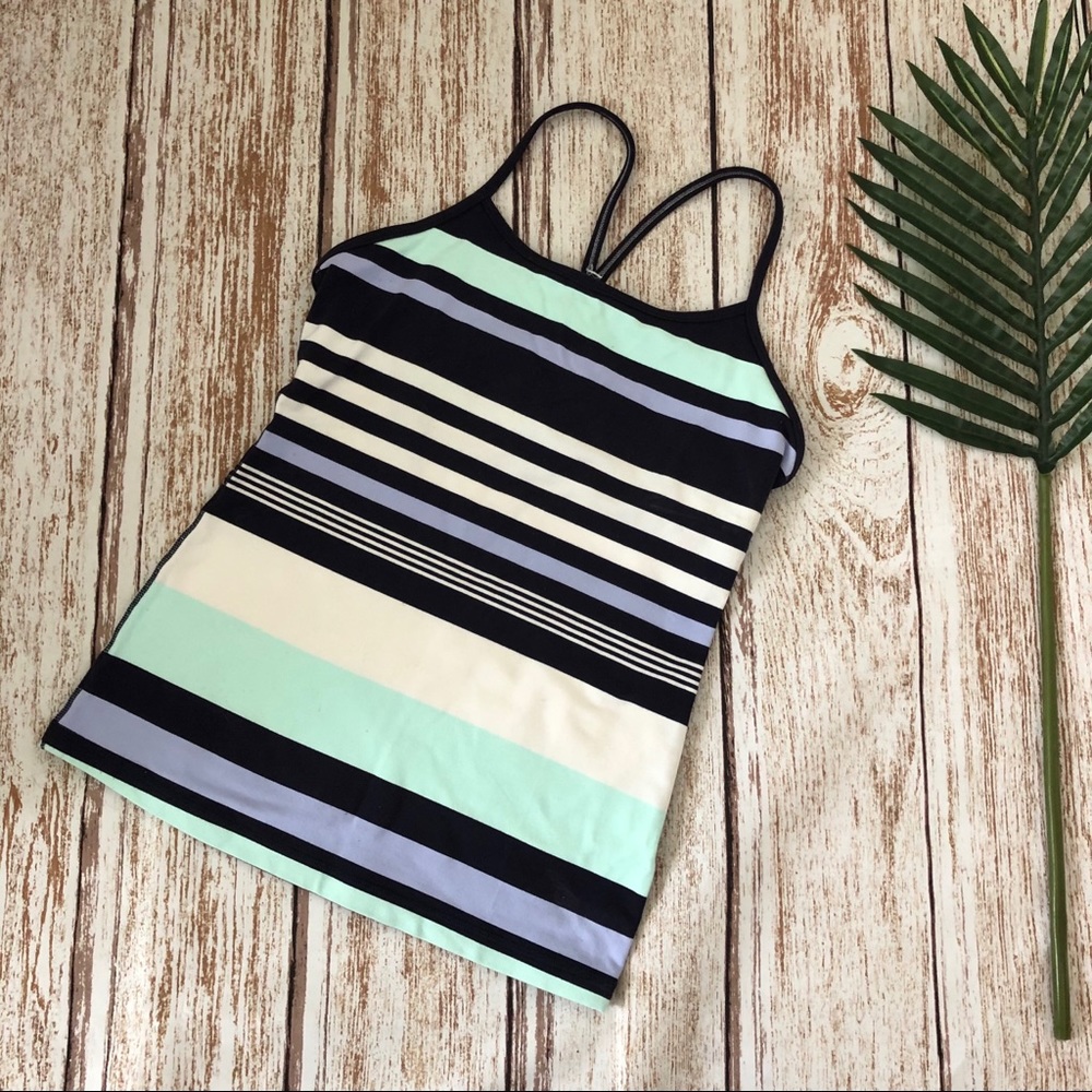 Lululemon Striped Power Y Tank Top Size 6
